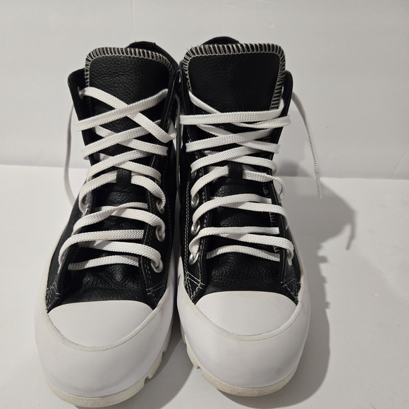 Converse Chuck All Star High Top Sneakers Black, Women's Size 7.5 Upper Leather - Picture 10 of 11
